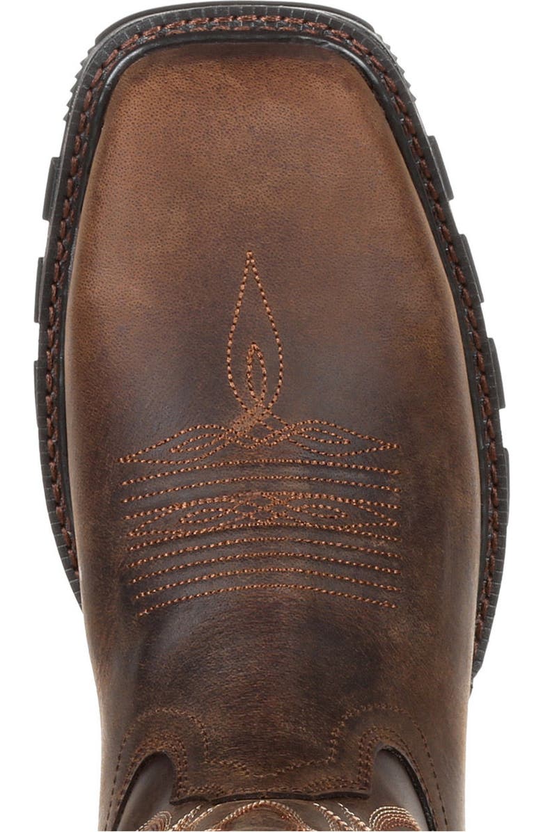 DURANGO Steel Toe Waterproof Western Work Boot, Alternate, color, Burly Brown