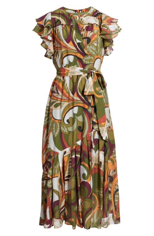 Ciebon Nythia Tie Belt Shirtdress In Multi