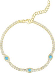 SPHERA MILANO CZ Evil Eye Tennis Bracelet