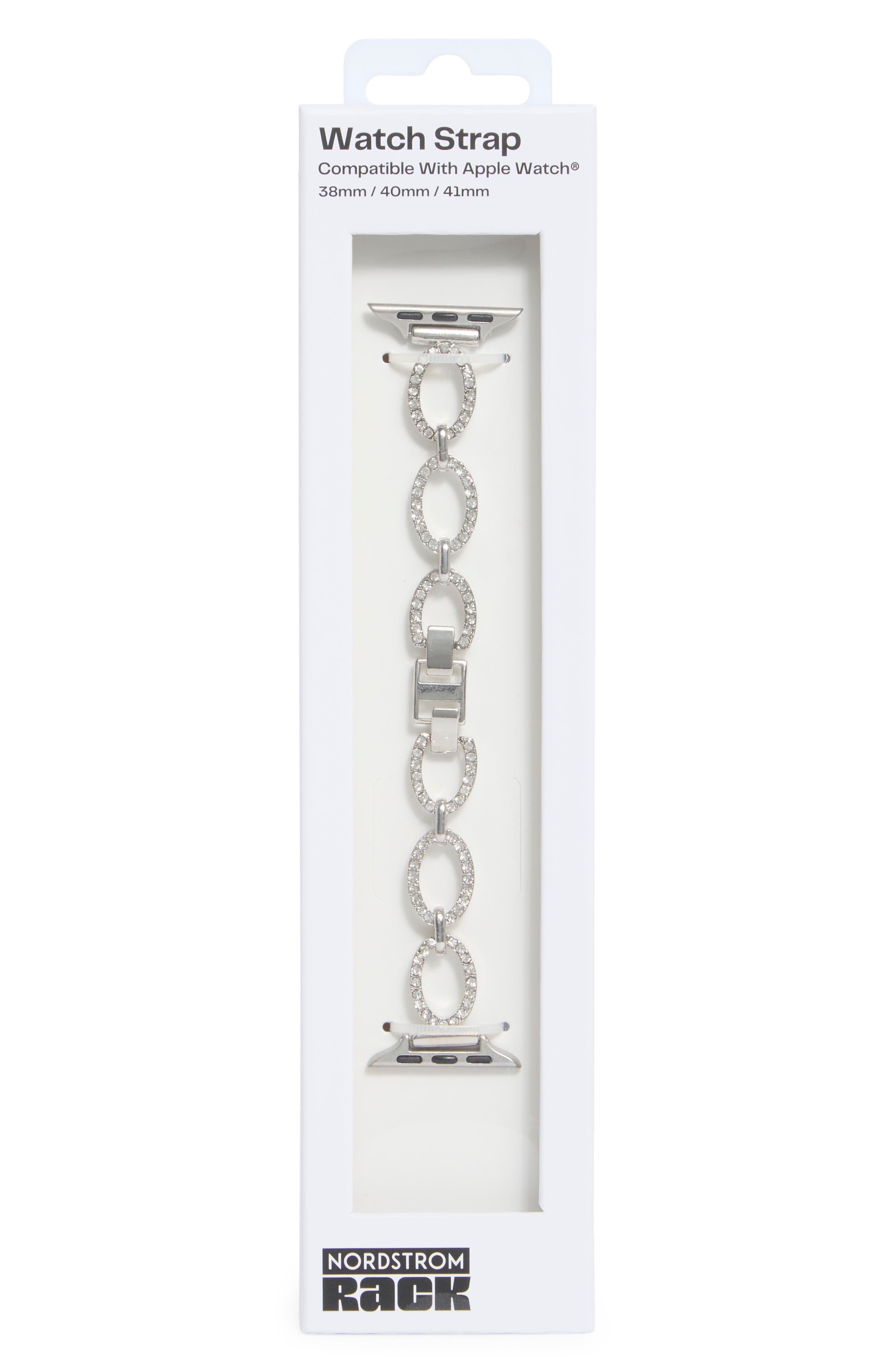 NORDSTROM RACK Pavé Crystal Link Apple Watch® Watchband