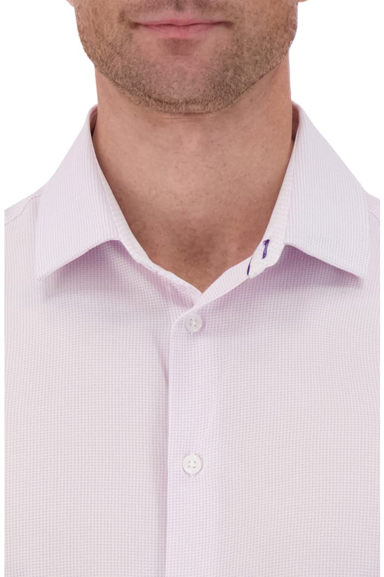 4X Stretch Slim Fit Microdot Dress Shirt, Alternate, color, 56 LAVENDER