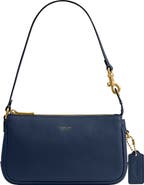 COACH Plaza 18 Natural Grain Leather Shoulder Bag
