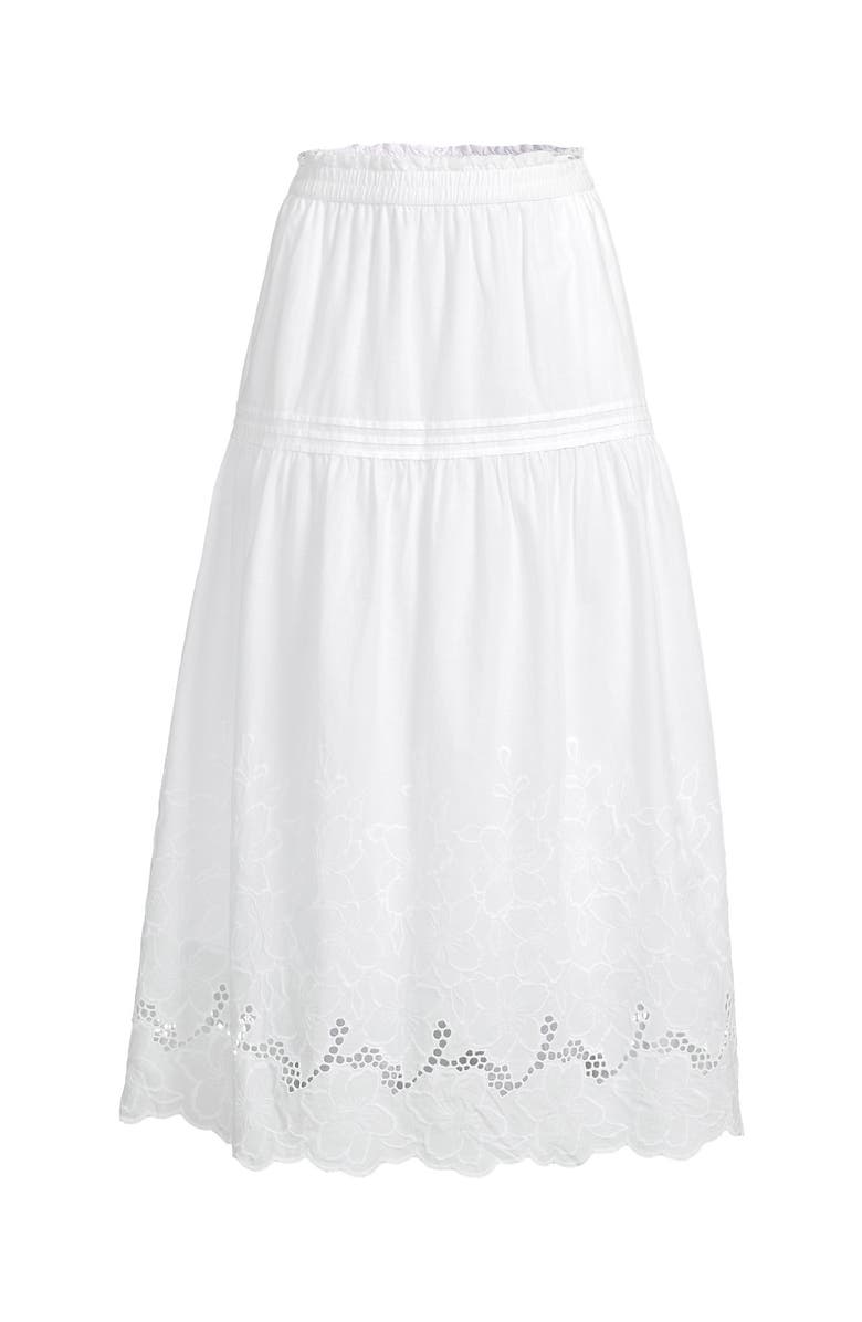 Lands' End Voile Eyelet Maxi Skirt, Alternate, color, White