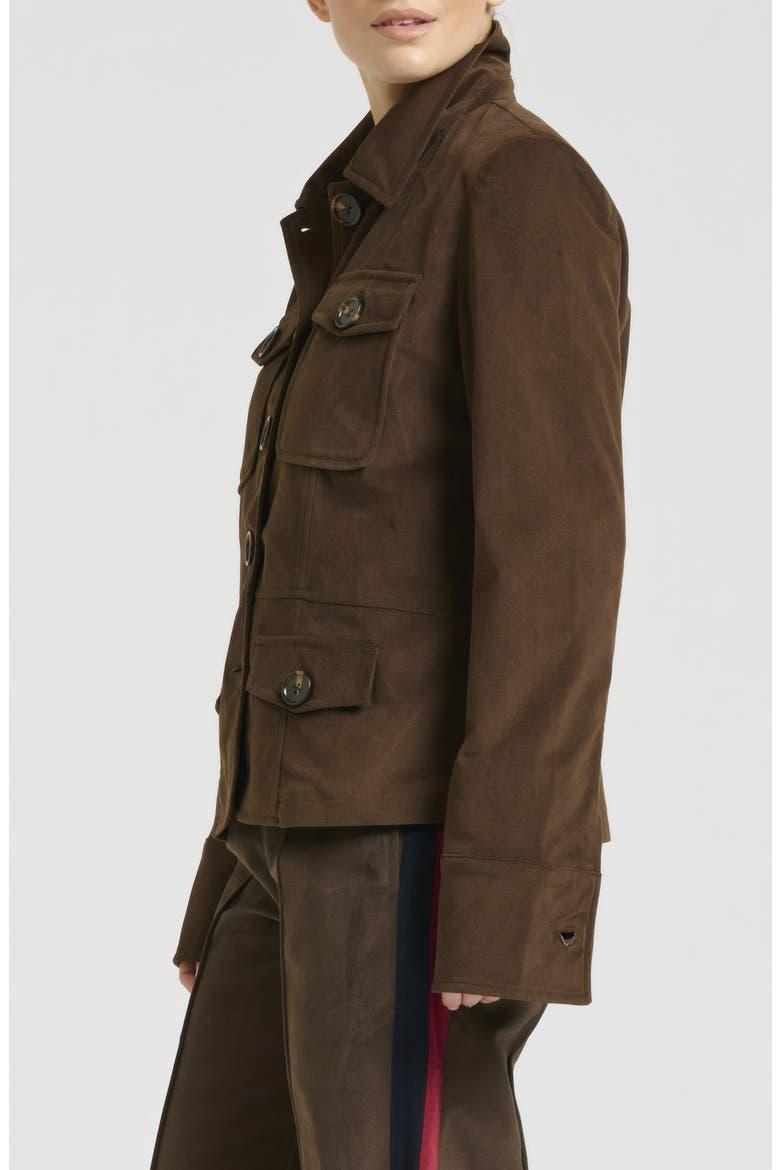 Velvet Twill Utility Jacket, Alternate, color, CHOCOLATE