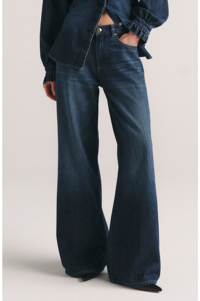 Alex Low Rise Baggy Wide Leg Jeans, Main, color, FALL BLUES AURA