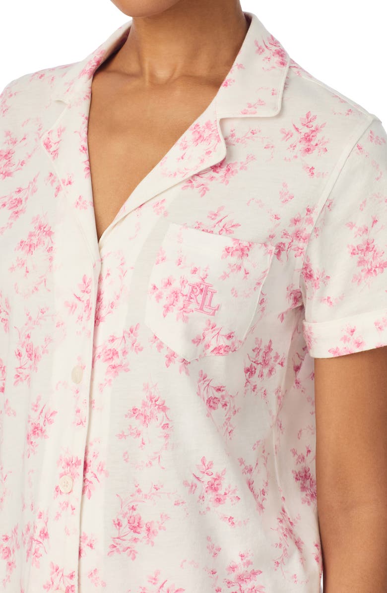 Lauren Ralph Lauren Print Cotton Blend Ankle Length Pajamas, Alternate, color, 