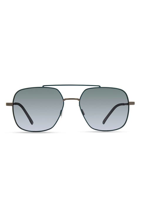 Trinidad 56mm Polarized Aviator Sunglasses