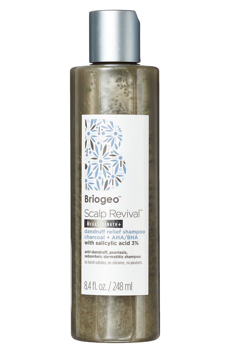 Briogeo Scalp Revival<sup>™</sup> MegaStrength+ Dandruff Relief Shampoo Charcoal + AHA/BHA with Salicyic Acid 3%, Main, color,
