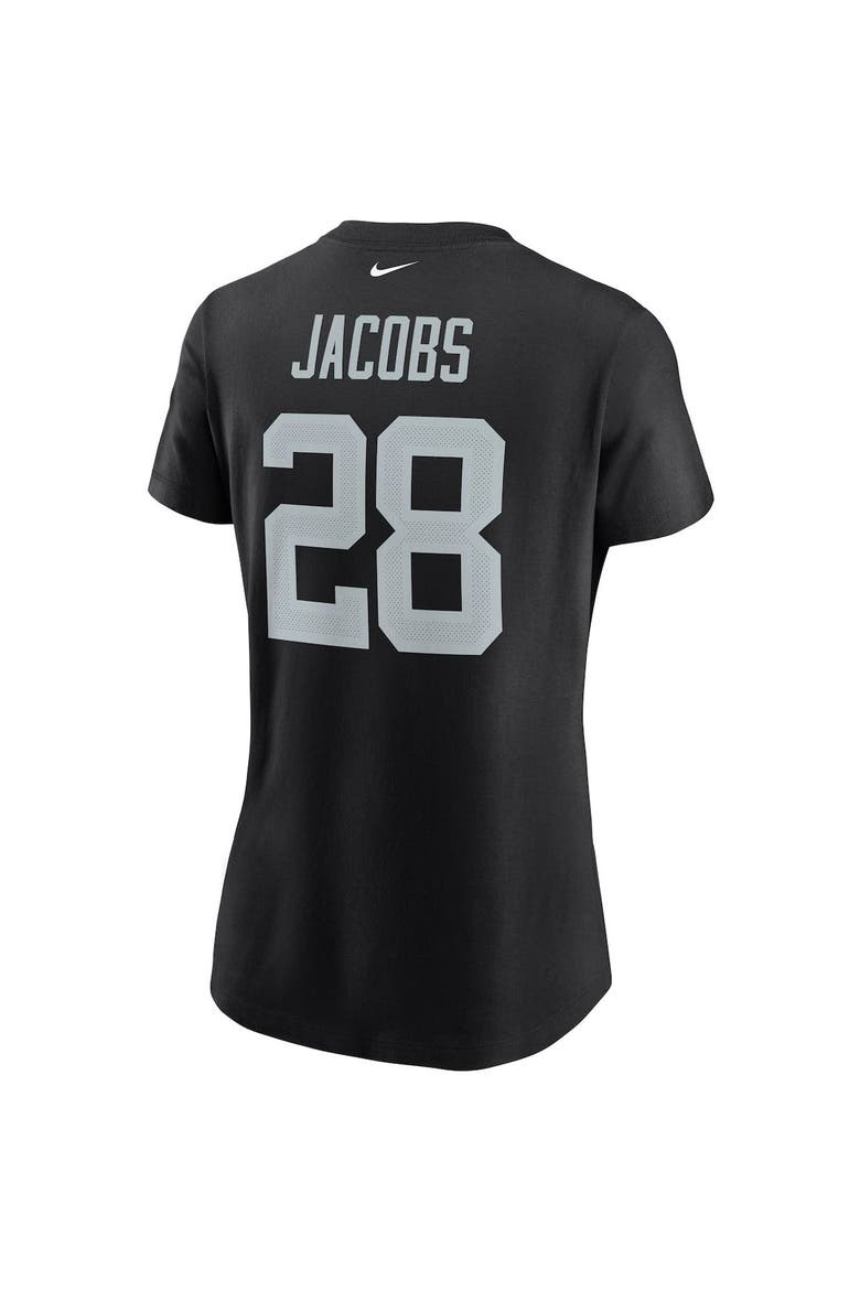 Women's Nike Josh Jacobs Black Las Vegas Raiders Name & Number T-Shirt, Alternate, color, BLACK