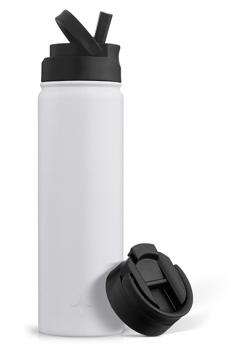 Stainless Steel Lidded Water Bottle, Main, color, WHITE
