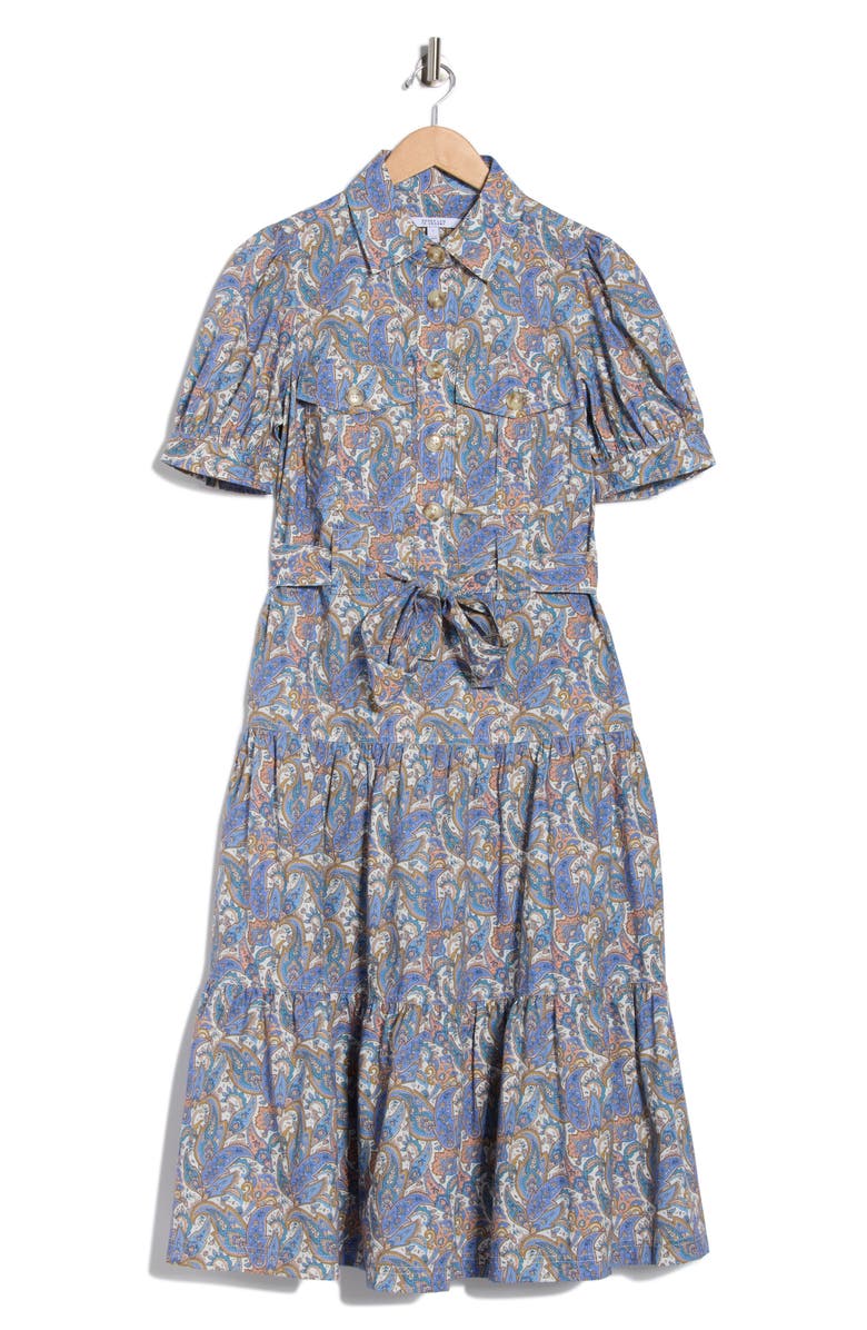 Derek Lam 10 Crosby Buffy Utility Dress, Main, color, Blue Multi