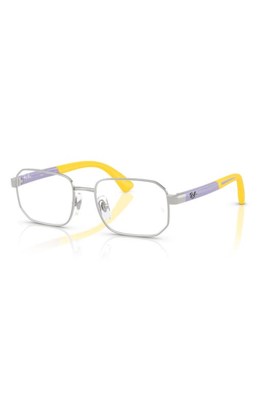 Ray Ban Ray-ban Kids' 48mm Irregular Optical Glasses In Silver
