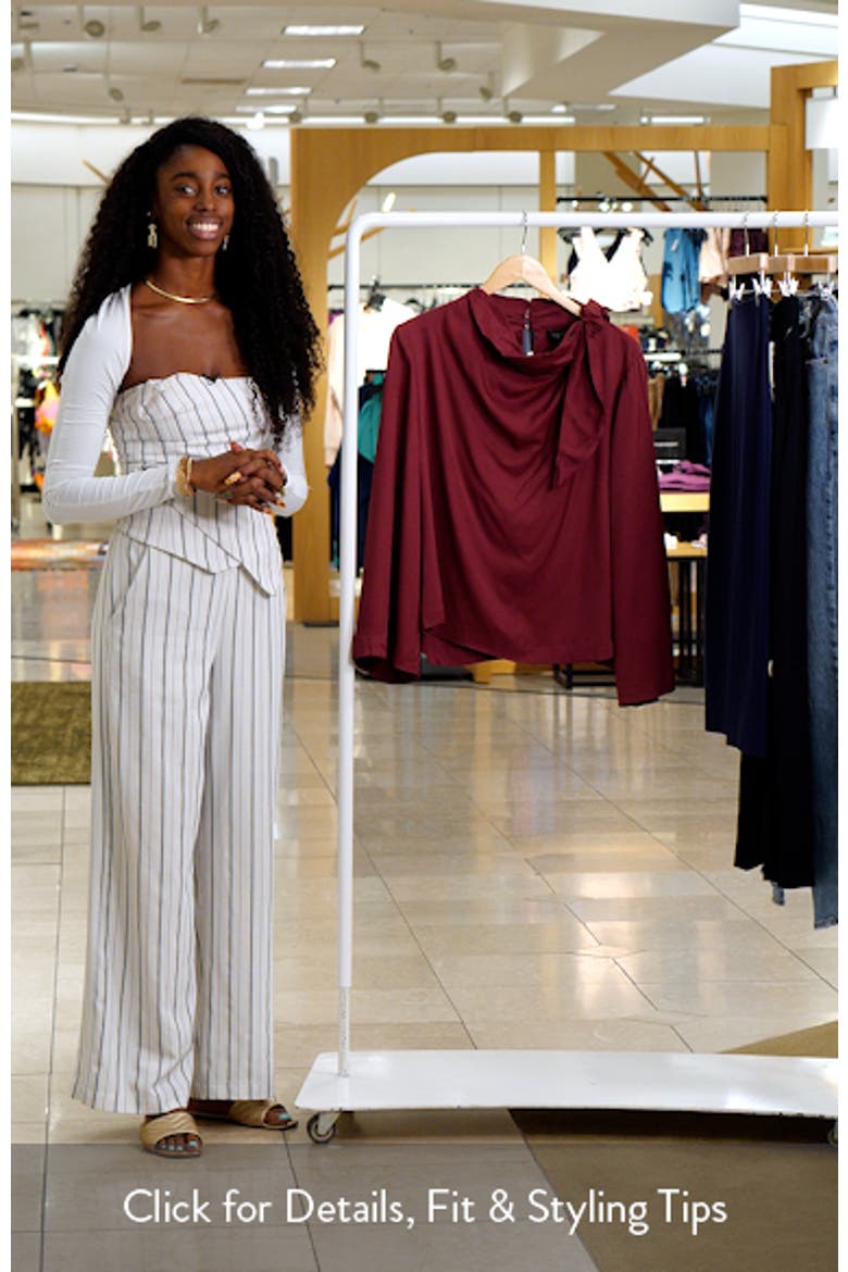 Tie Neck Twill Top video