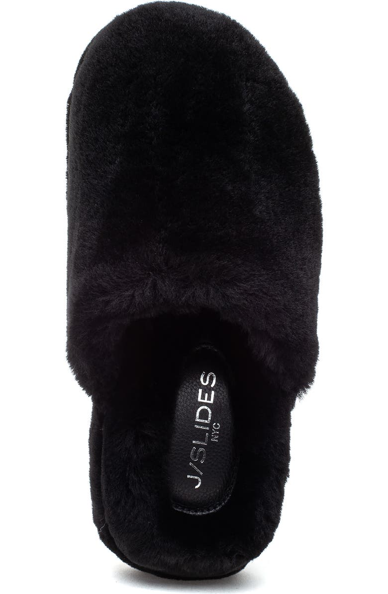 JSlides Sleek Genuine Shearling Platform Slipper, Alternate, color,