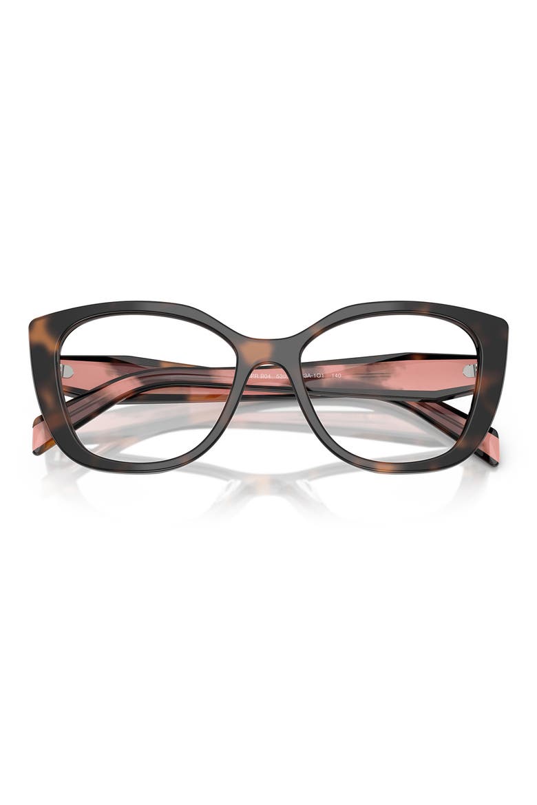 53mm Cat Eye Optical Glasses, Alternate, color, PURPLE TORT