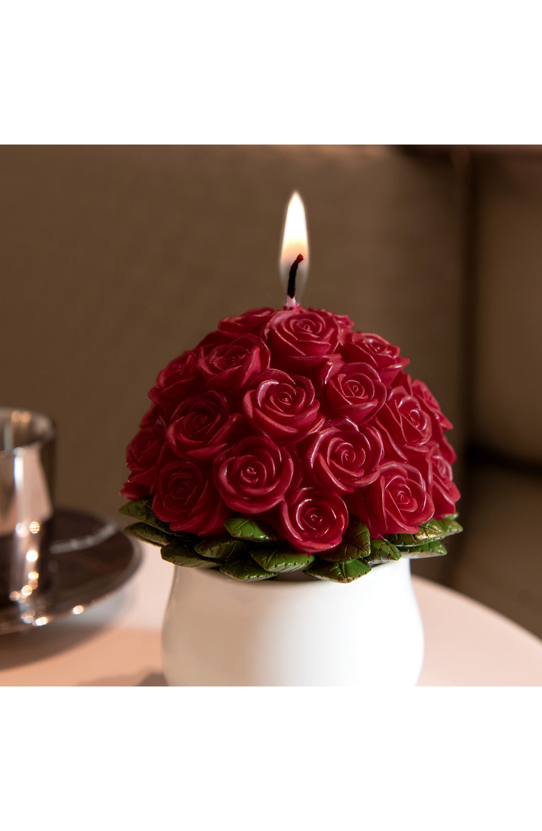 Southlake gifts Rose Bouquet Scented Candle, Alternate, color, Dark Red Rose