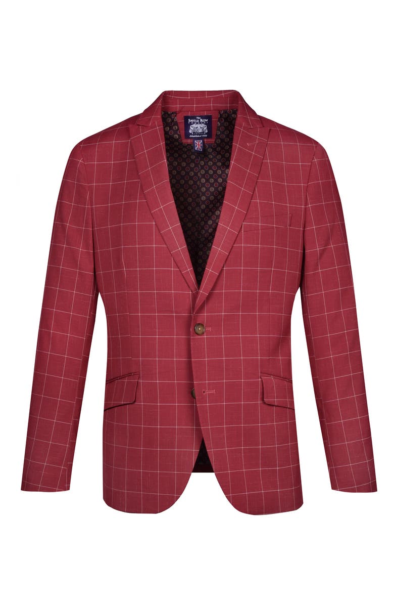 SAVILE ROW CO Windowpane Suit, Alternate, color,
