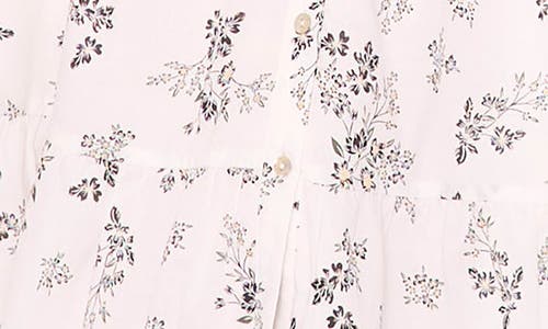 Cece Floral Long Sleeve Cotton Maxi Shirtdress In Pink
