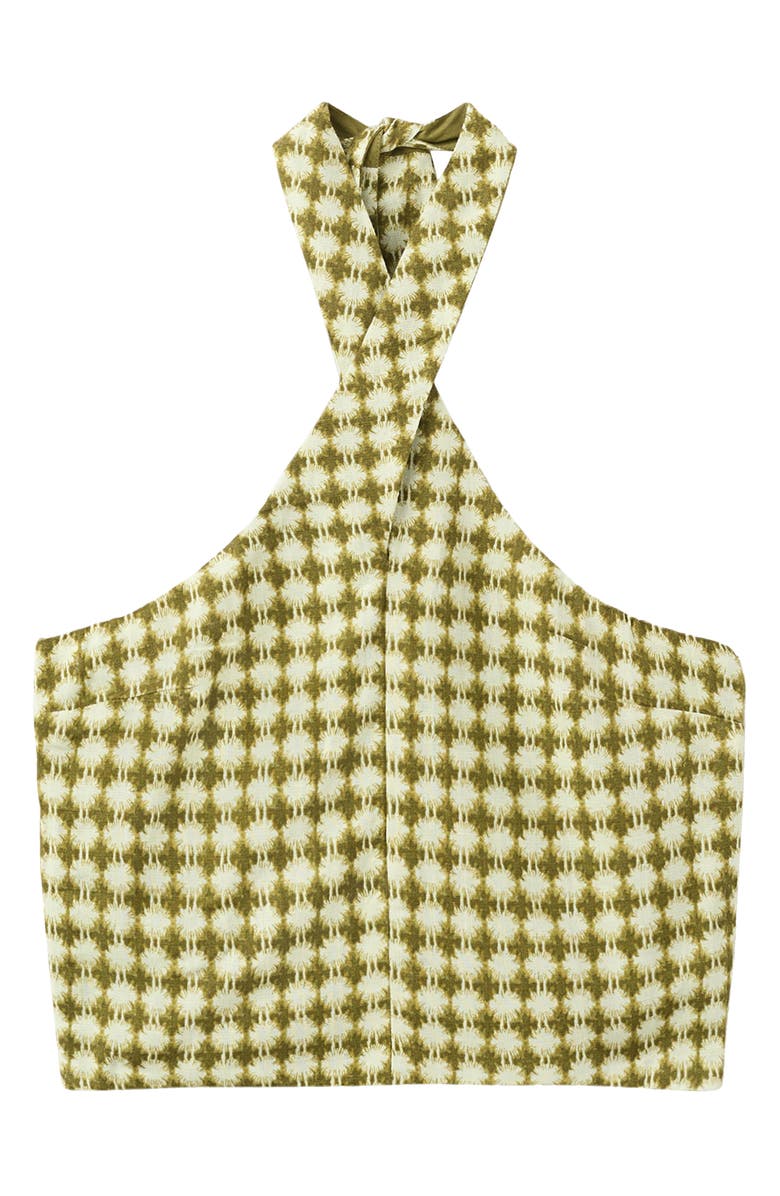 MANGO TEEN AlloverPrint Halter Top, Alternate, color, Pastel Green