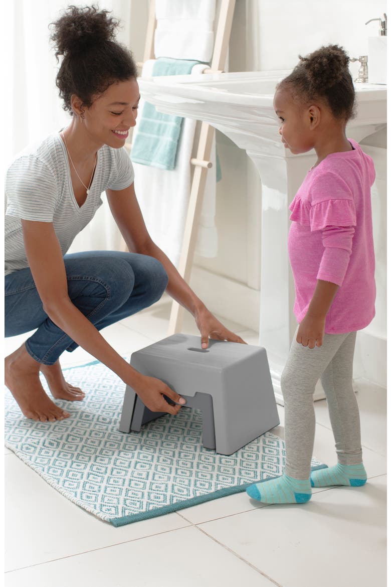 Double-Up Step Stool, Alternate, color, GRAY