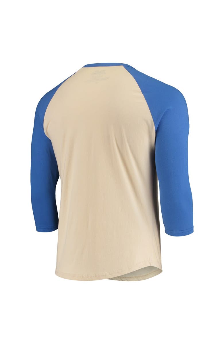 Majestic Threads Men's Majestic Threads Cream/Royal Buffalo Bills Gridiron Classics Raglan 3/4-Sleeve T-Shirt, Alternate, color, 