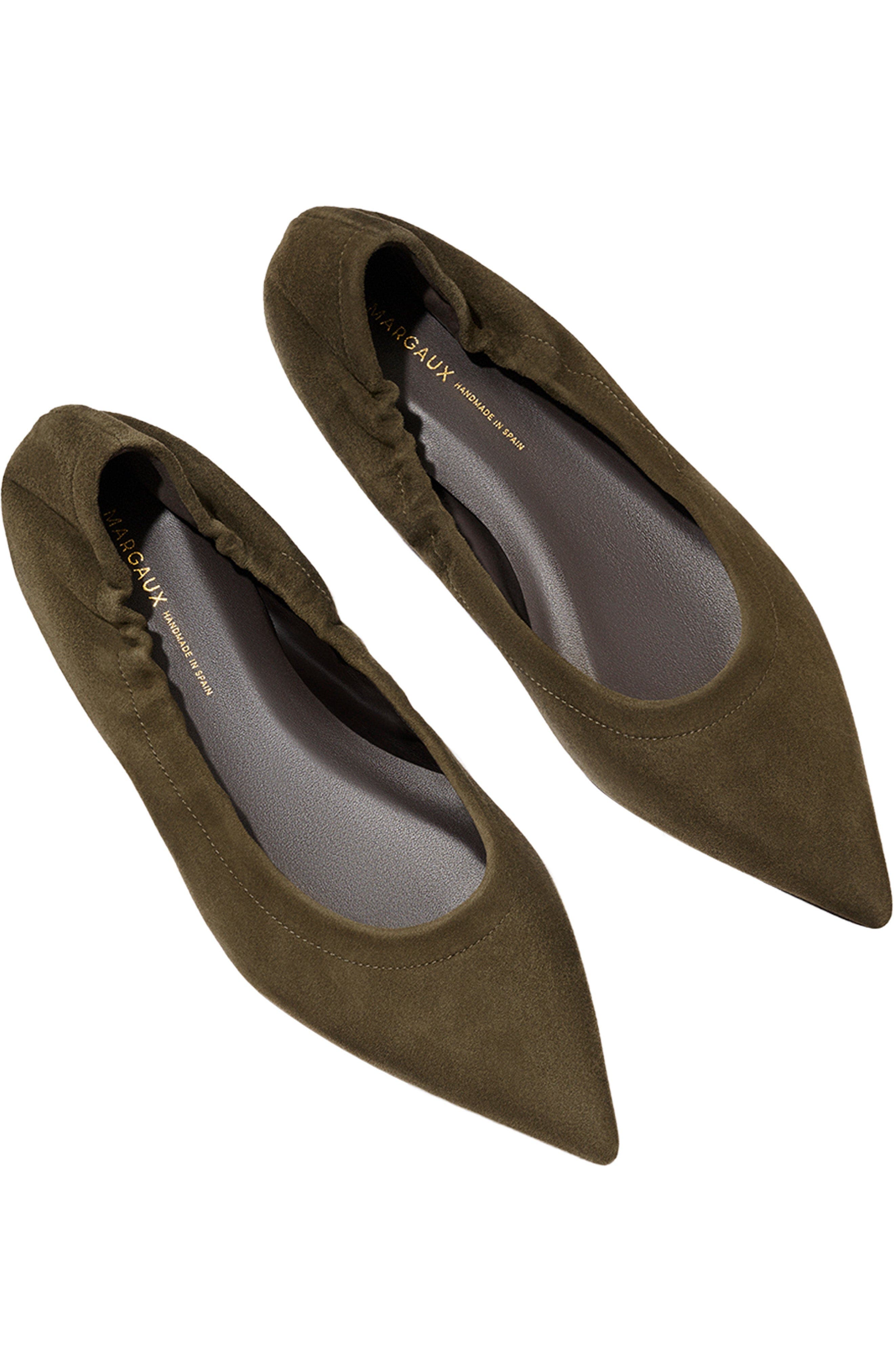 The Roma Ballet Flat, Alternate, color, Moss Suede