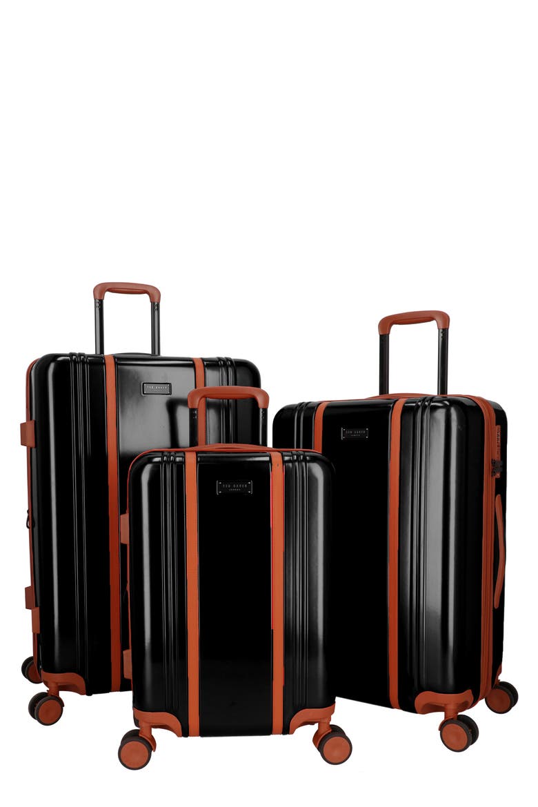 Kingston 3-Piece Hardside Luggage Set, Main, color, BLACK