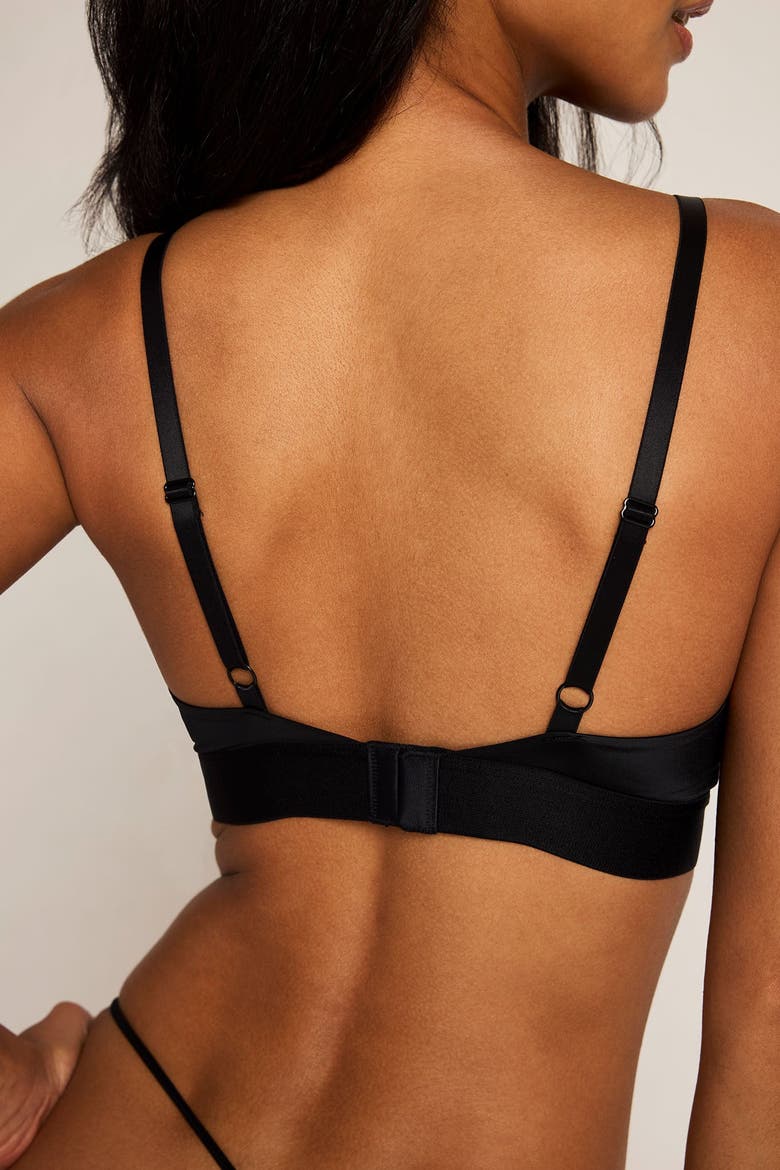 Glacé Triangle Bra, Alternate, color, Buff and Black