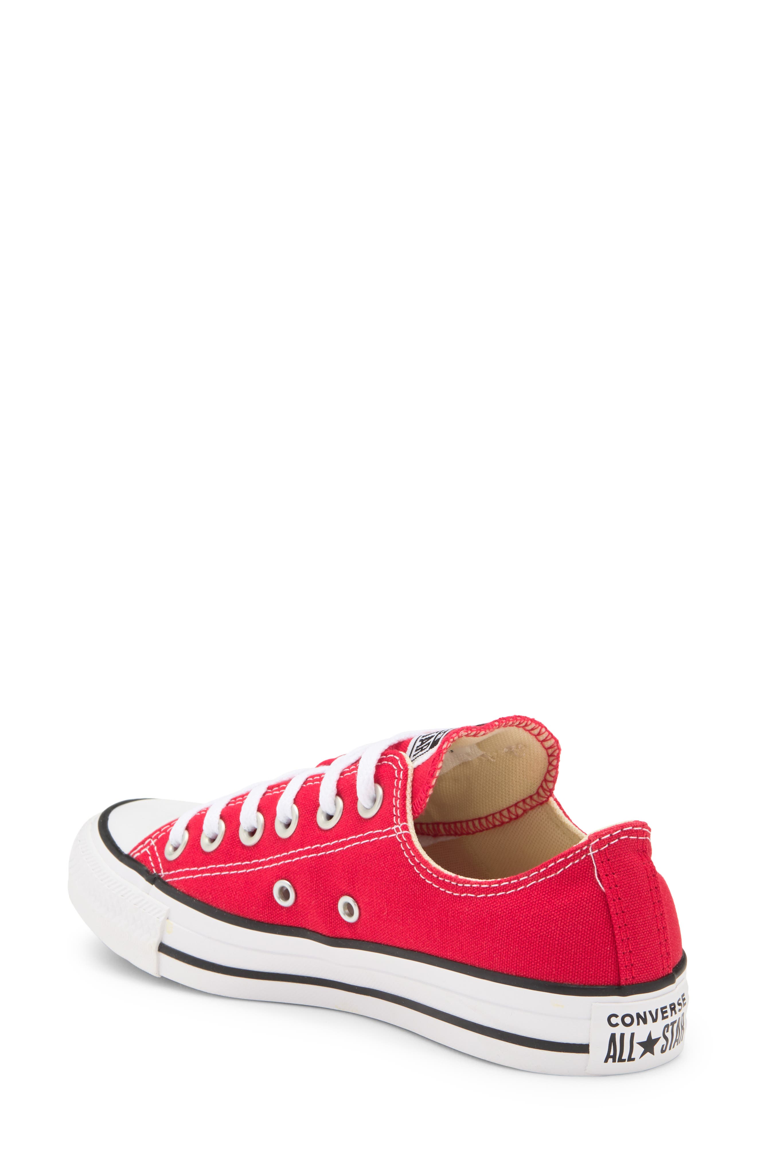Converse Chuck Taylor<sup>®</sup> All Star<sup>®</sup> Low Top Sneaker, Alternate, color, Red Canvas