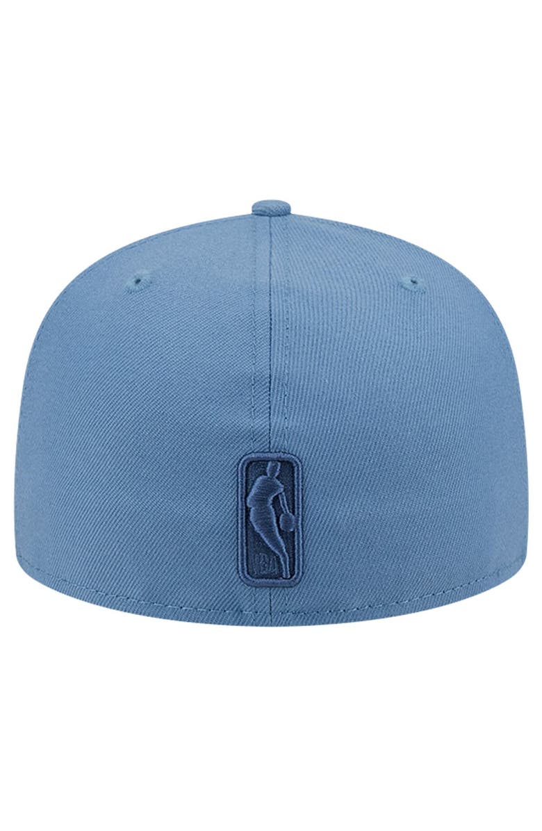 New Era Men's New Era Blue Brooklyn Nets Color Pack Faded Tonal 59FIFTY Fitted Hat, Alternate, color, 