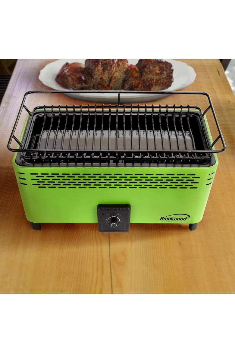 BBF-31G Non-Stick Smokeless Portable BBQ, Green, Alternate, color, Green