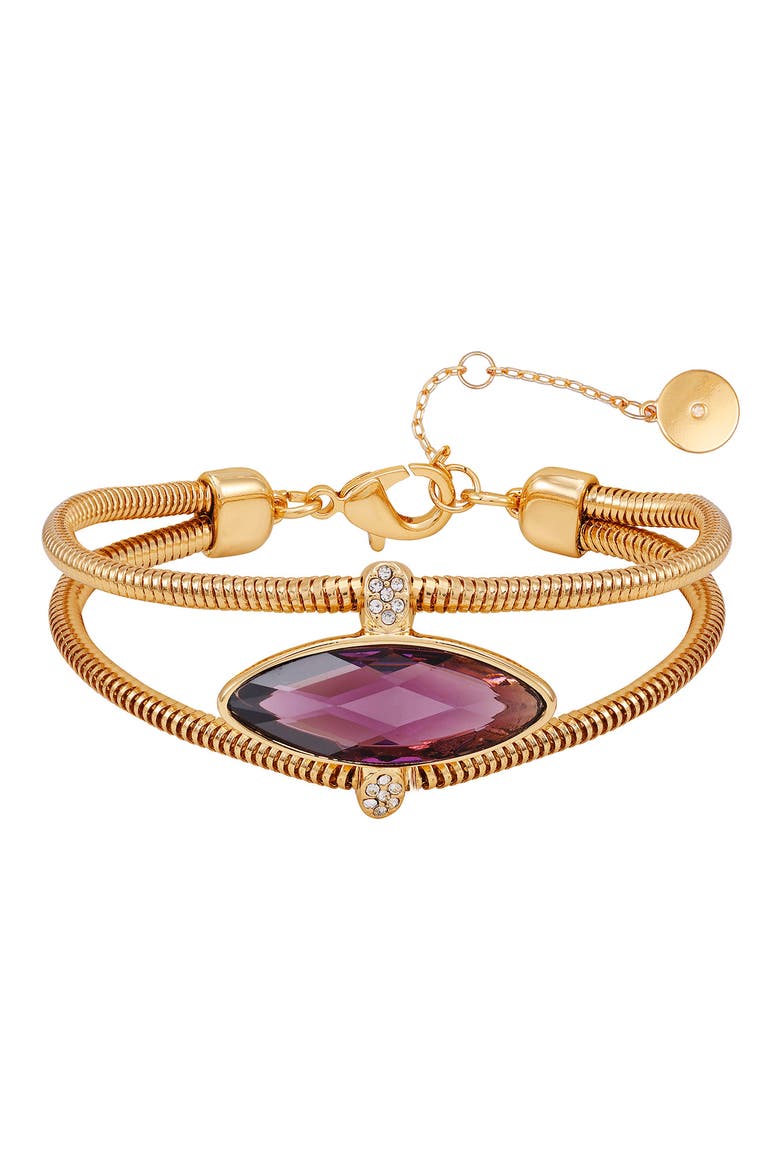 Crystal Snake Chain Bracelet, Main, color, GOLD TONE