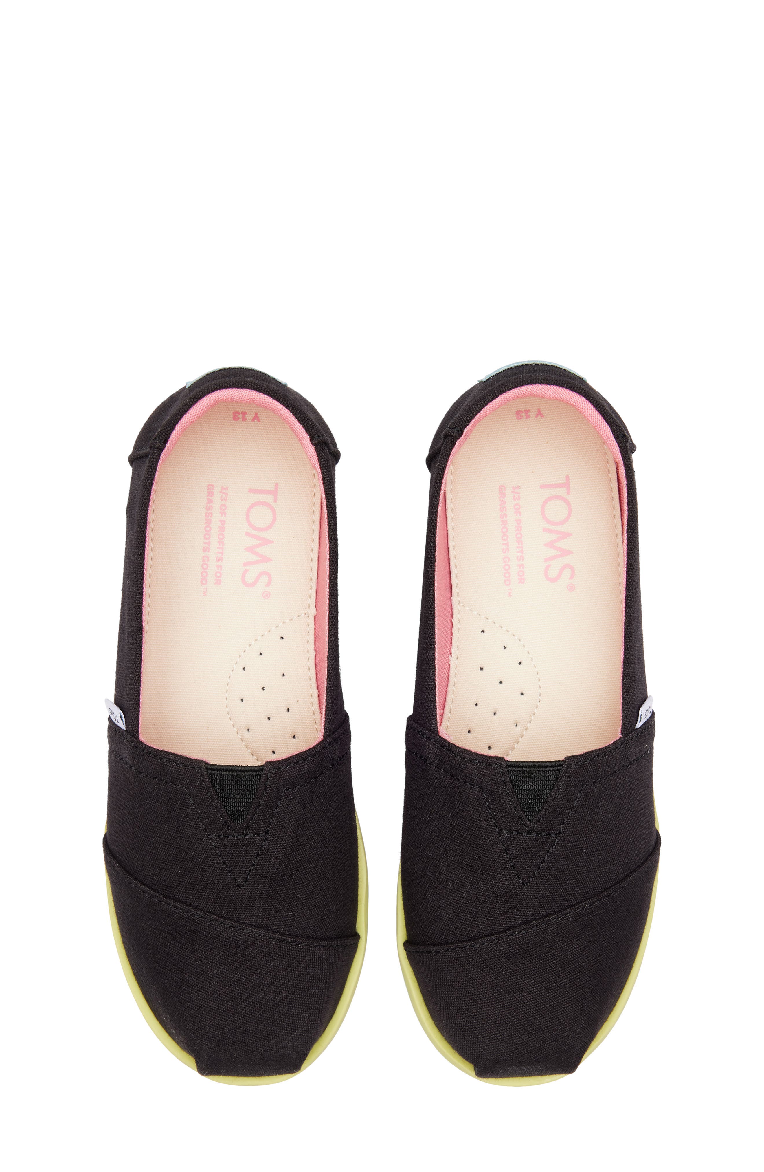 TOMS Kids' Classic Alpargata Platform Slip-On, Alternate, color, 