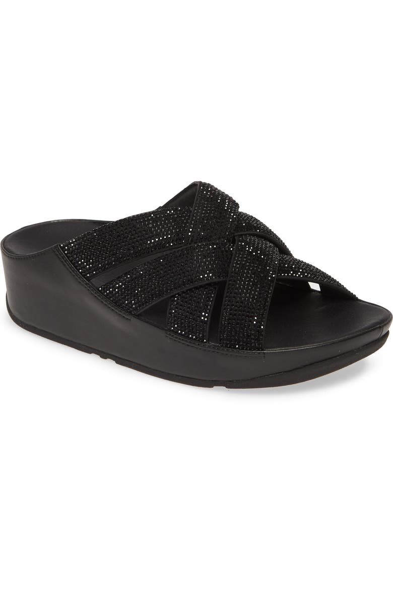 FitFlop Crystal Lattice Strap Slide Sandal, Main, color,
