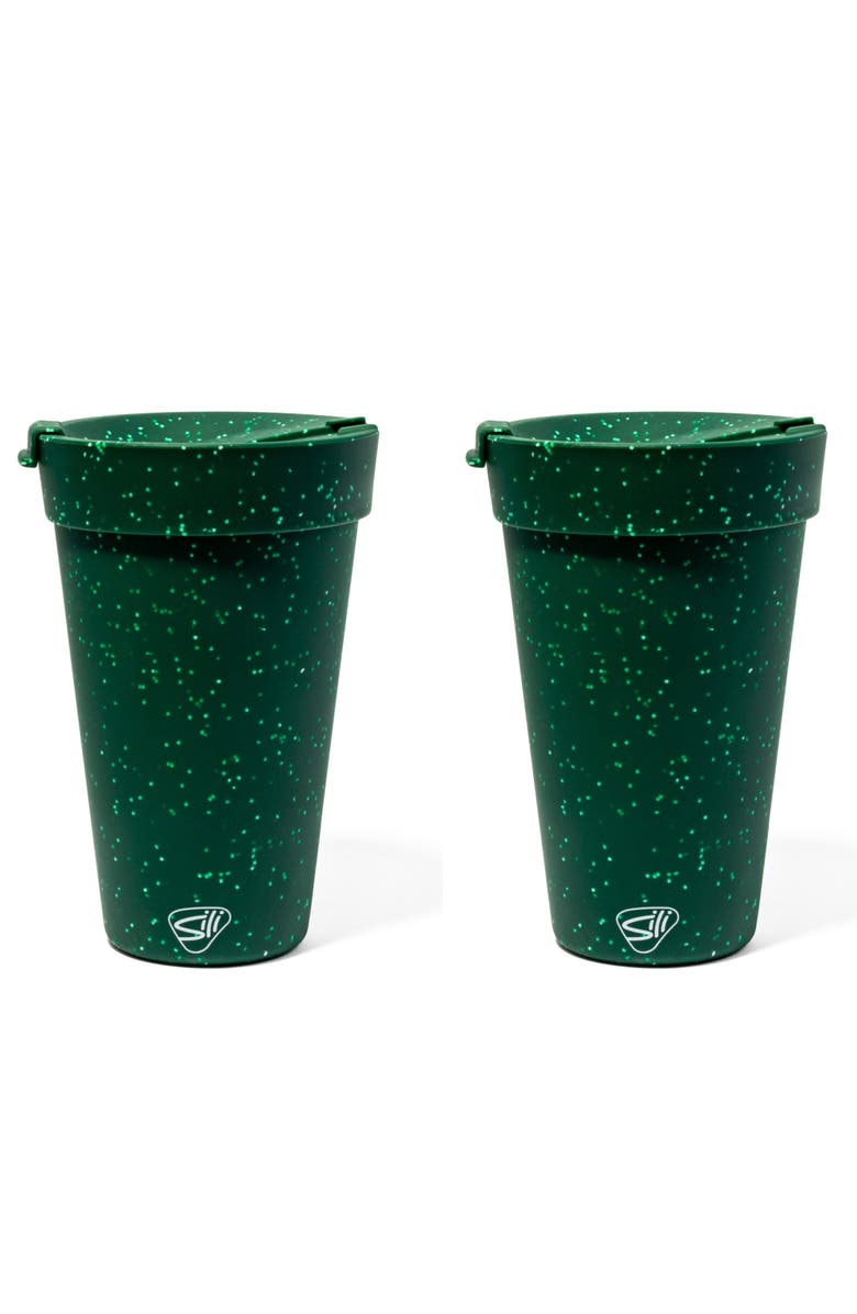 Silipint Silicone 16oz Coffee Tumblers, 2 Pack, Main, color, Green