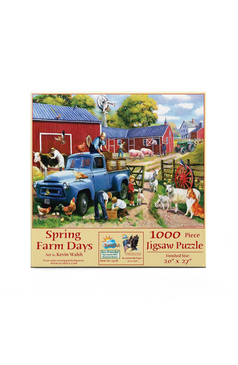 Sunsout Spring Farm Days 1000 piece Jigsaw Puzzle for Adults, Alternate, color, Multicolor