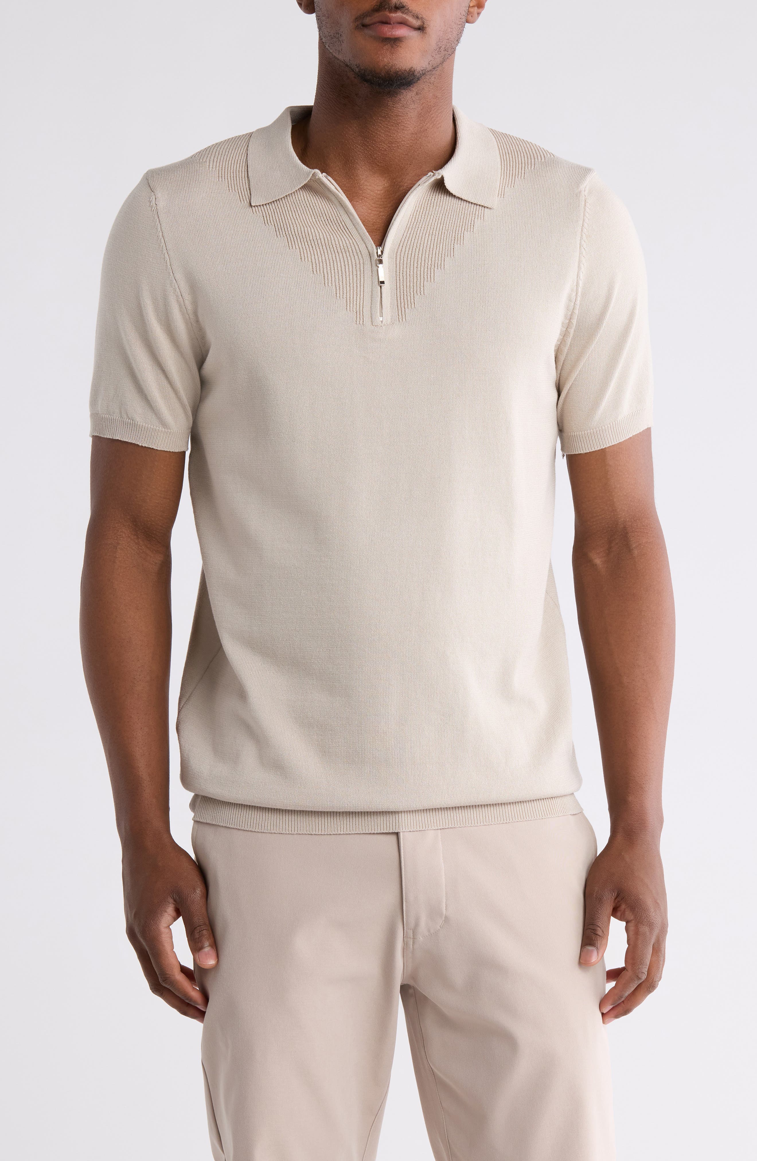 Slim Fit Sweater Knit Polo - image 3