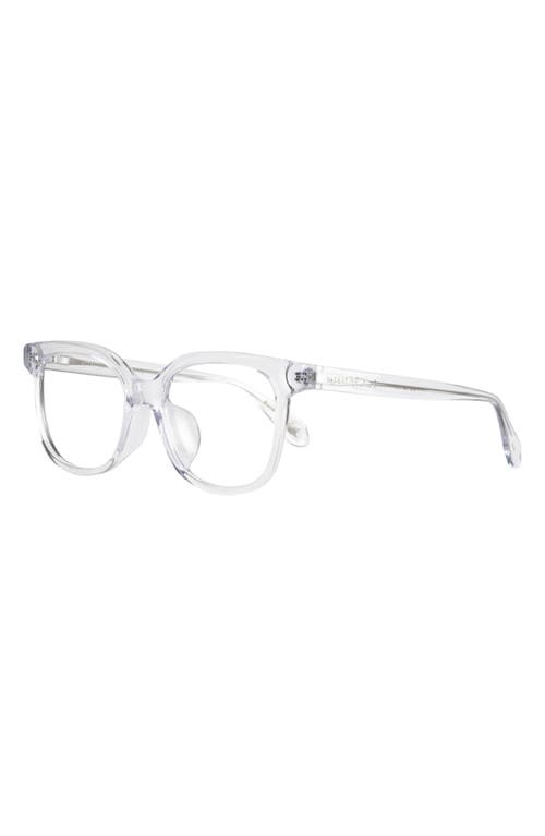 Mohala Eyewear Lahela 52mm Low Nose Bridge Medium Width Square Optical Glasses In Ice/clear Lenses