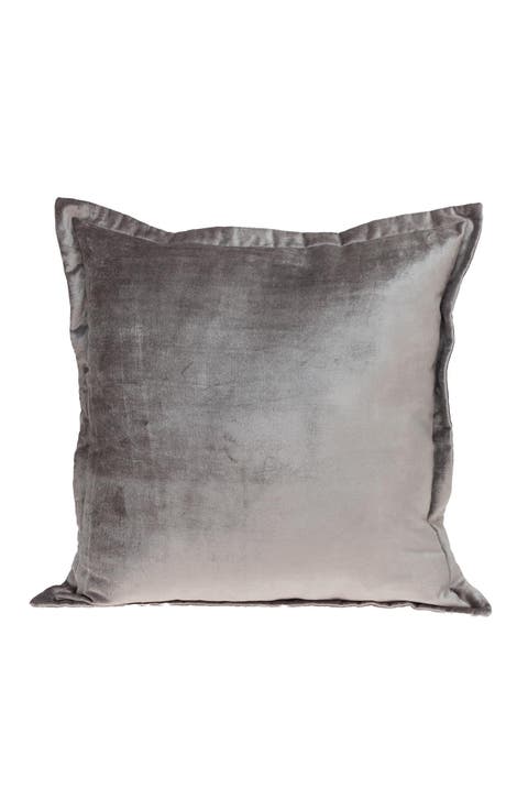 Agneta Transitional Taupe Square Throw Pillow