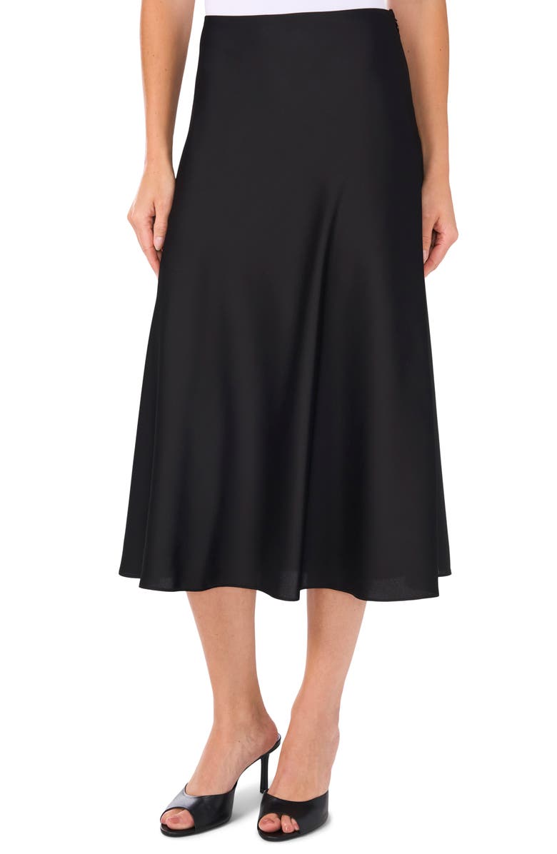 CeCe Bias Cut Satin Midi Skirt, Main, color,