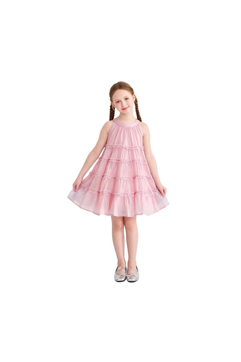 Seralyn Tiered Ruffle Dress, Alternate, color, Pink
