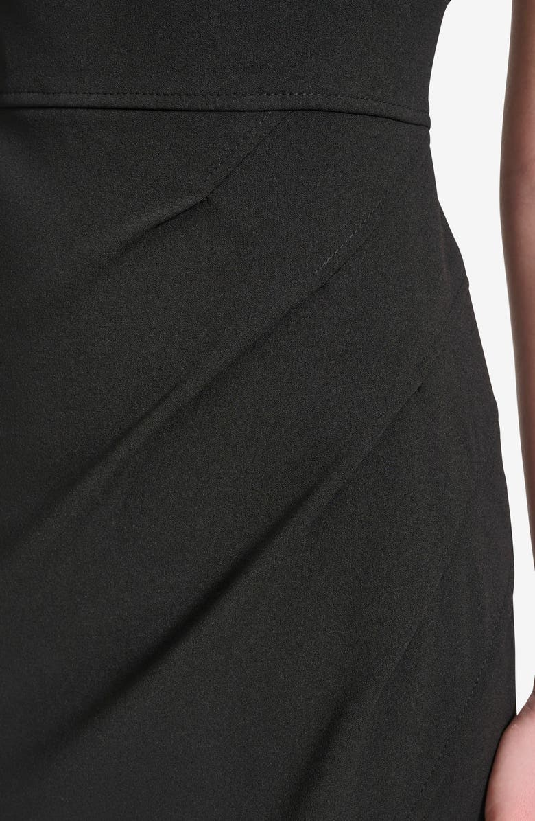 Calvin Klein Sleeveless Tulip Hem Sheath Dress, Alternate, color, Black