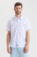 Salt Life Fish N' Bones Americana Woven Short Sleeve Shirt