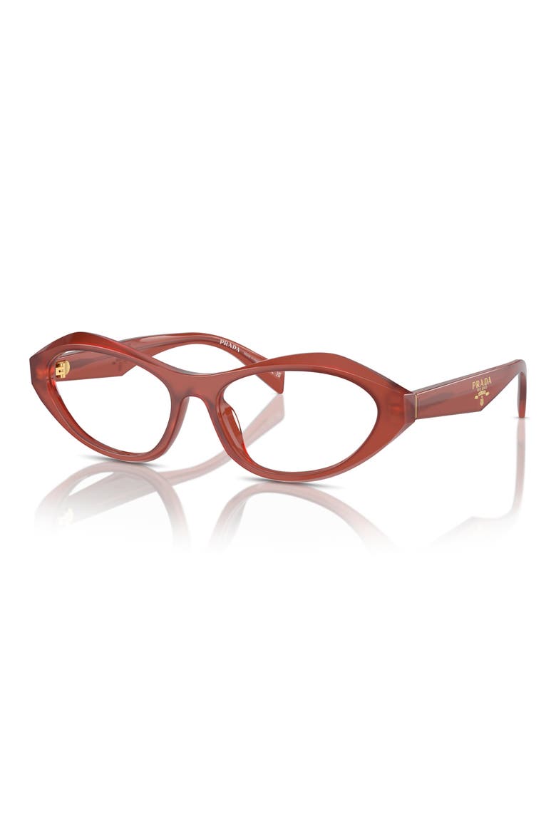 55mm Oval Optical Glasses, Main, color, ORANGE