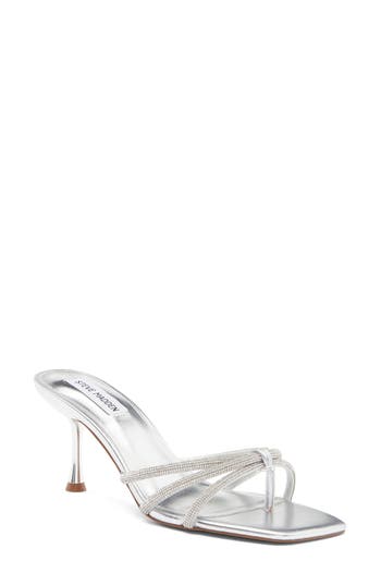 Steve Madden Jazzee Slide Sandal In Silver