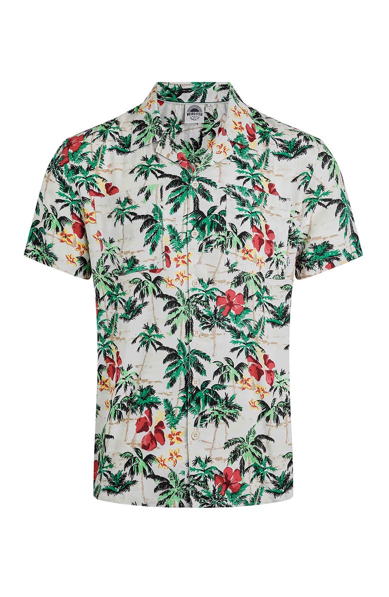 Weird Fish Holborn Hawaiian Shirt, Alternate, color, Peapod