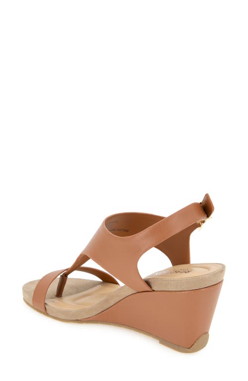 Reaction Kenneth Cole Greatly Platform Wedge Sandal In Luggage