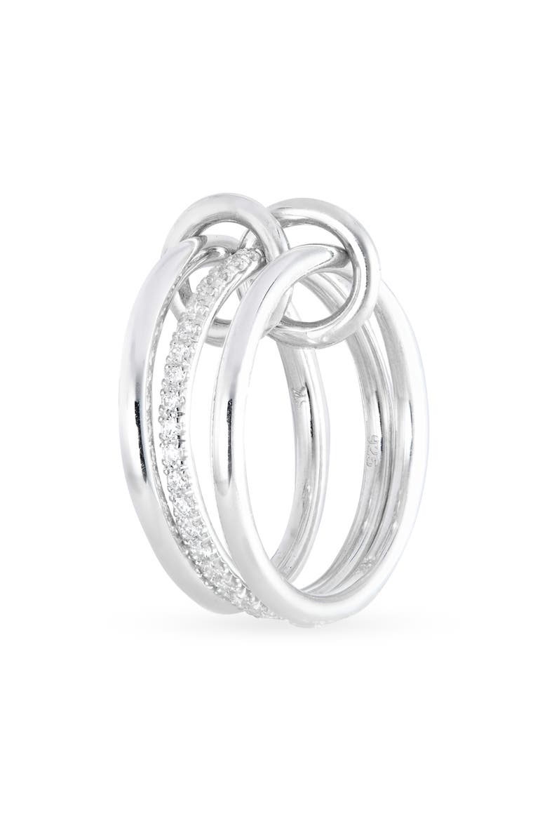 Sonny Linked Diamond Ring, Alternate, color, SILVER