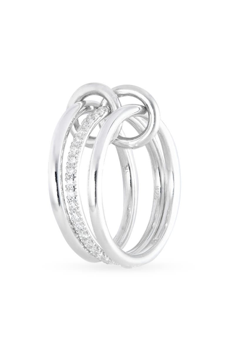 Spinelli Kilcollin Sonny Linked Diamond Ring, Alternate, color, Silver