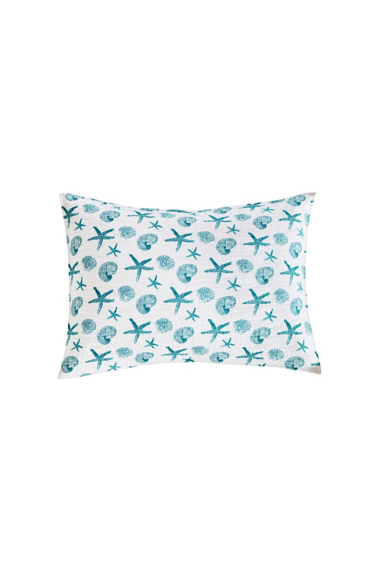 Maris Coastal Beach Cotton Quilt Set   - Reversible and Machine Washable, Alternate, color, Blue